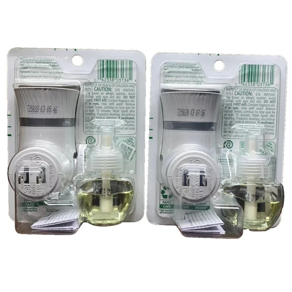 Air Wick Vibrant Scented Oil Plug-In Warmers – White Sage & Mahogany (2-Pack)